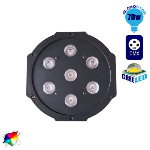 GloboStar® Επαγγελματική Κεφαλή PAR LED 70W 230V 30° DMX512 RGBW GloboStar 51120