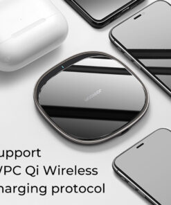 GloboStar® 87181 JOYROOM Originals JR-A23 Τετράγωνη Μαγνητική Βάση Κινητού Αυτοκινήτου Ασύρματη Φόρτιση MagSafe Max 15W Wireless Charging Pad (Qi) Σταθερή με Αυτοκόλλητη Ταινία Λευκό 23 jr a23 87181 white 06