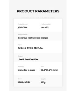 GloboStar® 87181 JOYROOM Originals JR-A23 Τετράγωνη Μαγνητική Βάση Κινητού Αυτοκινήτου Ασύρματη Φόρτιση MagSafe Max 15W Wireless Charging Pad (Qi) Σταθερή με Αυτοκόλλητη Ταινία Λευκό 32 jr a23 87181 white 15