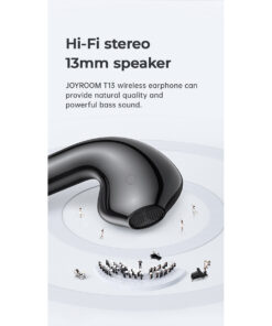 GloboStar® 87055 JOYROOM Originals JR-T13 Bilateral TWS Earphones με Θήκη Φόρτισης True Wireless Bluetooth V5.0 Binaural Συμβατό με iOS & Android Μαύρο 43 jr t13 87055 black 16