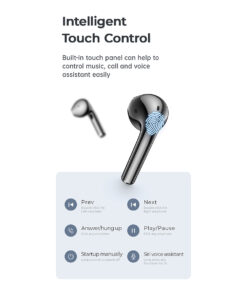 GloboStar® 87055 JOYROOM Originals JR-T13 Bilateral TWS Earphones με Θήκη Φόρτισης True Wireless Bluetooth V5.0 Binaural Συμβατό με iOS & Android Μαύρο 47 jr t13 87055 black 20