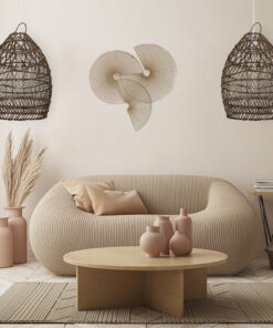 GLOBOSTAR® TAHITI 00711 Boho Κρεμαστό Φωτιστικό Οροφής με Ντουί 1 x E27 AC 220-240V IP20 - Καφέ - Μ38 x Π38 x Υ50cm 19 post 02