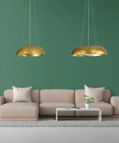 GLOBOSTAR® ANATOLIA 61268 Μοντέρνο Κρεμαστό Φωτιστικό Οροφής LED 60W 6900lm 120° AC 220-240V IP20 Ρυθμιζόμενο Λευκό CCT με Χειριστήριο από 2700K έως 6000K Dimmable - Lumileds SMD Chip - Χρυσό - Μ43 x Π43 x Υ11cm - 3 Χρόνια Εγγύηση 24 post 104