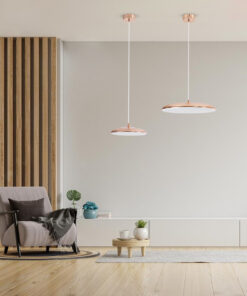 GLOBOSTAR® BARON 61253 Μοντέρνο Κρεμαστό Φωτιστικό Οροφής LED 12W 1440lm 120° AC 220-240V IP20 Ρυθμιζόμενο Λευκό CCT με On/Off 2700K/4500K/6000K - Lumileds SMD Chip - Ροζ Χρυσό - Μ25 x Π25 x Υ8cm - 3 Χρόνια Εγγύηση 22 post 116