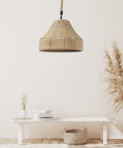 GLOBOSTAR® DOGMA 01609 Boho Κρεμαστό Φωτιστικό Οροφής με Ντουί 1 x E27 AC 220-240V IP20 - Μπεζ - Μ38 x Π38 x Υ28cm 25 post 138