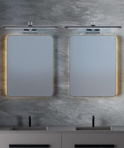 GloboStar® LAURA 60426 Μοντέρνο Φωτιστικό Τοίχου - Απλίκα Καθρέπτη Μπάνιου - Πίνακα LED 12W 1400lm 120° AC 220-240V IP44 Μ60 x Π27 x Υ13cm - Φυσικό Λευκό 4500K - Χρώμιο Νίκελ - 3 Χρόνια Εγγύηση 21 post 144