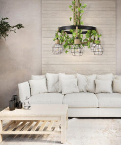 GLOBOSTAR® HELLET 01193 Vintage Κρεμαστό Φωτιστικό Οροφής με Ντουί 6 x E27 AC 220-240V IP20 - Μαύρο & Πράσινο - Μ72 x Π72 x Υ80cm 39 post 155