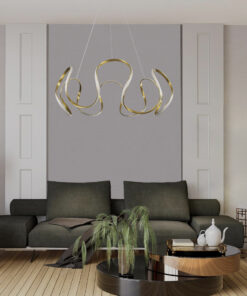 GLOBOSTAR® TARANTULA 61396 Μοντέρνο Κρεμαστό Φωτιστικό Οροφής LED 120W 13440lm 300° AC 220-240V IP20 Ρυθμιζόμενο Λευκό CCT με Χειριστήριο από 2700K έως 6000K Dimmable - Lumileds SMD Chip - Χρυσό Βούρτσας - Μ78 x Π78 x Υ31.5cm - 3 Χρόνια Εγγύηση 26 post 159