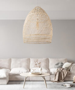 GLOBOSTAR® MALIBU 01811 Boho Κρεμαστό Φωτιστικό Οροφής με Ντουί 1 x E27 AC 220-240V IP20 - Μπεζ - Μ76 x Π76 x Υ100cm 21 post 166