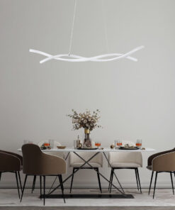 GLOBOSTAR® MORALES 61276 Μοντέρνο Κρεμαστό Φωτιστικό Οροφής LED 54W 6048lm 300° AC 220-240V IP20 Ρυθμιζόμενο Λευκό CCT με Χειριστήριο από 2700K έως 6000K Dimmable - Lumileds SMD Chip - Λευκό Ματ - Μ90 x Π14 x Υ14cm - 3 Χρόνια Εγγύηση 22 post 217