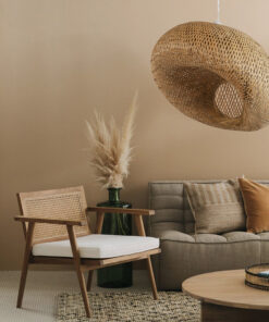 GLOBOSTAR® CARIBBEAN 01784 Μοντέρνο Κρεμαστό Φωτιστικό Οροφής με Ντουί 1 x E27 AC 220-240V IP20 - Μπεζ - Μ80 x Π80 x Υ35cm 21 post 22 1