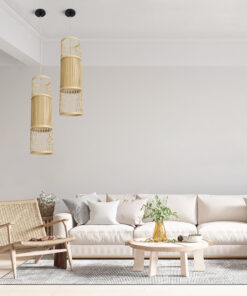 GLOBOSTAR® HIBISCUS 01933 Boho Κρεμαστό Φωτιστικό Οροφής με Ντουί 1 x E27 AC 220-240V IP20 - Μπεζ - Μ20 x Π20 x Υ70cm 23 post 224