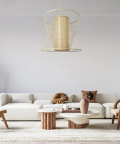 GLOBOSTAR® HIBISCUS 01926 Boho Κρεμαστό Φωτιστικό Οροφής με Ντουί 1 x E27 AC 220-240V IP20 - Μπεζ - Μ100 x Π100 x Υ90cm 23 post 229