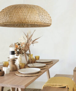 GLOBOSTAR® SAN TROPEZ 00673 Boho Κρεμαστό Φωτιστικό Οροφής με Ντουί 1 x E27 AC 220-240V IP20 - Μπεζ - Μ100 x Π100 x Y35cm 19 post 24 1