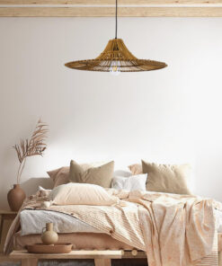 GLOBOSTAR® PALERMO 02310 Boho Κρεμαστό Φωτιστικό Οροφής με Ντουί 1 x E27 AC 220-240V IP20 - Καφέ - Μ60 x Π60 x Υ18cm 21 post 261