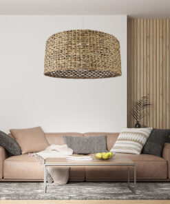 GLOBOSTAR® MANGATA 01850 Boho Κρεμαστό Φωτιστικό Οροφής με Ντουί 1 x E27 AC 220-240V IP20 - Καφέ - Μ90 x Π90 x Υ40cm 21 post 265