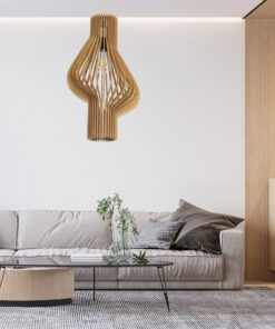 GLOBOSTAR® SCANDINAVIA 02172 Boho Κρεμαστό Φωτιστικό Οροφής με Ντουί 1 x E27 AC 220-240V IP20 - Μπεζ Καφέ - Μ32 x Π32 x Υ56cm 23 post 269