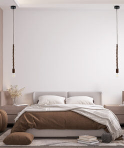 GLOBOSTAR® BEADS 00694 Vintage Κρεμαστό Φωτιστικό Οροφής με Ντουί 1 x E27 AC 220-240V IP20 - Καφέ - Μ4 x Π4 x Υ47cm 11 post 275