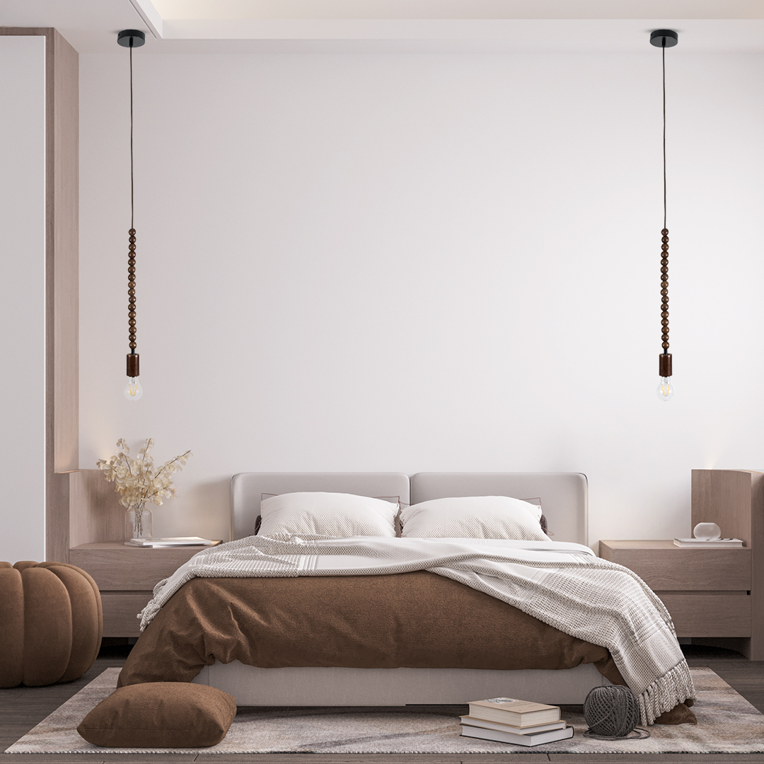 GLOBOSTAR® BEADS 00694 Vintage Κρεμαστό Φωτιστικό Οροφής με Ντουί 1 x E27 AC 220-240V IP20 - Καφέ - Μ4 x Π4 x Υ47cm 7 GLOBOSTAR® BEADS 00694 Vintage Κρεμαστό Φωτιστικό Οροφής με Ντουί 1 x E27 AC 220-240V IP20 - Καφέ - Μ4 x Π4 x Υ47cm - Image 5