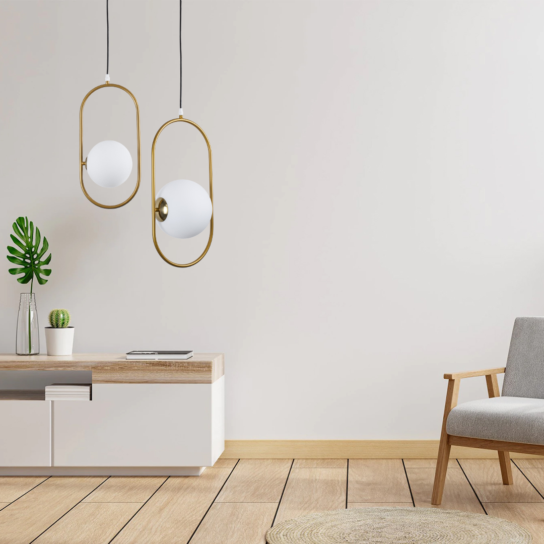 GLOBOSTAR® HAMBURG 00592 Μοντέρνο Κρεμαστό Φωτιστικό Οροφής με Ντουί 1 x E14 AC 220-240V IP20 - Χρυσό & Λευκό - Μ25 x Π20 x Υ50cm 15 GLOBOSTAR® HAMBURG 00592 Μοντέρνο Κρεμαστό Φωτιστικό Οροφής με Ντουί 1 x E14 AC 220-240V IP20 - Χρυσό & Λευκό - Μ25 x Π20 x Υ50cm - Image 13