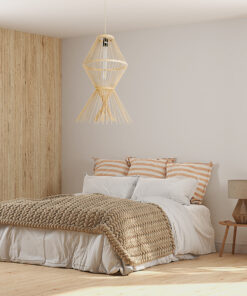 GLOBOSTAR® YOSHI 01928 Boho Κρεμαστό Φωτιστικό Οροφής με Ντουί 1 x E27 AC 220-240V IP20 - Μπεζ - Μ35 x Π35 x Υ60cm 23 post 281