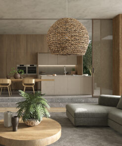 GLOBOSTAR® MANGATA 01851 Boho Κρεμαστό Φωτιστικό Οροφής με Ντουί 1 x E27 AC 220-240V IP20 - Μπεζ Καφέ - Μ60 x Π60 x Υ50cm 21 post 284