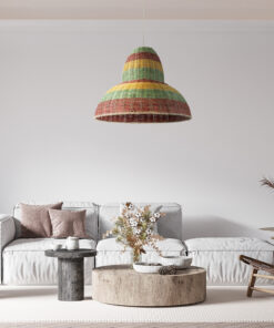 GLOBOSTAR® CABALLEROS 02058 Boho Κρεμαστό Φωτιστικό Οροφής με Ντουί 1 x E27 AC 220-240V IP20 - Πολύχρωμο - Μ70 x Π70 x Υ60cm 21 post 302