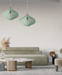 GLOBOSTAR® KENTUCKY 01864 Vintage Κρεμαστό Φωτιστικό Οροφής με Ντουί 1 x E27 AC 220-240V IP20 - Τιρκουάζ - Μ40 x Π40 x Υ30cm 23 post 303