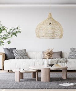 GLOBOSTAR® ADEJE 02210 Boho Κρεμαστό Φωτιστικό Οροφής με Ντουί 1 x E27 AC 220-240V IP20 - Μπεζ - Μ60 x Π60 x Υ60cm 23 post 306