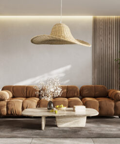 GLOBOSTAR® ESPARGOS 02214 Boho Κρεμαστό Φωτιστικό Οροφής με Ντουί 1 x E27 AC 220-240V IP20 - Μπεζ - Μ70 x Π70 x Υ35cm 19 post 307