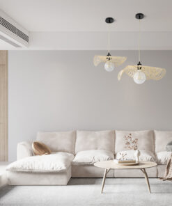 GLOBOSTAR® MELEMELE 01839 Boho Κρεμαστό Φωτιστικό Οροφής με Ντουί 1 x E27 AC 220-240V IP20 - Μπεζ - Μ35 x Π35 x Υ4cm 21 post 309