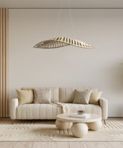 GLOBOSTAR® NANI 02285 Μοντέρνο Κρεμαστό Φωτιστικό Οροφής LED 36W 2880lm 120° AC 220-240V IP20 Φυσικό Λευκό 4500K - Lumileds SMD Chip - Μπεζ - Μ120 x Π48 x Υ18cm - 2 Χρόνια Εγγύηση 23 post 313