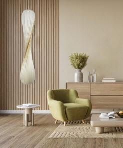 GLOBOSTAR® PRAIA 02317 Μοντέρνο Κρεμαστό Φωτιστικό Οροφής με Ντουί 2 x E27 AC 220-240V IP20 - Μπεζ & Λευκό - Μ25 x Π25 x Υ145cm 21 post 329