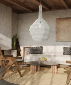 GLOBOSTAR® KENTUCKY 01883 Vintage Κρεμαστό Φωτιστικό Οροφής με Ντουί 1 x E27 AC 220-240V IP20 - Λευκό - Μ60 x Π60 x Υ90cm 23 post 331