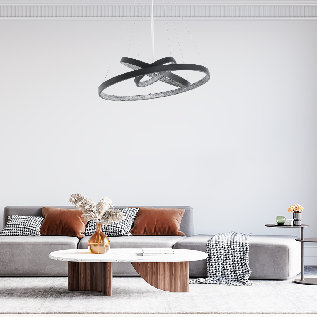 GLOBOSTAR® DIAMOND TRIO 61523-DECO Μοντέρνο Κρεμαστό Φωτιστικό Οροφής LED 100W 11200lm 360° AC 220-240V IP20 Ρυθμιζόμενο Λευκό CCT με Χειριστήριο από 2700K έως 6000K Dimmable - Lumileds SMD Chip - Μαύρο - Μ60 x Π60 x Υ90cm - 3 Χρόνια Εγγύηση 13 GLOBOSTAR® DIAMOND TRIO 61523-DECO Μοντέρνο Κρεμαστό Φωτιστικό Οροφής LED 100W 11200lm 360° AC 220-240V IP20 Ρυθμιζόμενο Λευκό CCT με Χειριστήριο από 2700K έως 6000K Dimmable - Lumileds SMD Chip - Μαύρο - Μ60 x Π60 x Υ90cm - 3 Χρόνια Εγγύηση - Image 11