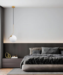 GLOBOSTAR® MONROE 00956 Μοντέρνο Κρεμαστό Φωτιστικό Οροφής με Ντουί 1 x E27 AC 220-240V IP20 - Χρυσό & Λευκό - Μ30 x Π30 x Υ75cm 23 post 34