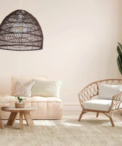 GLOBOSTAR® MALIBU 00970 Boho Κρεμαστό Φωτιστικό Οροφής με Ντουί 1 x E27 AC 220-240V IP20 - Καφέ - Μ40 x Π40 x Υ35cm 13 post 86