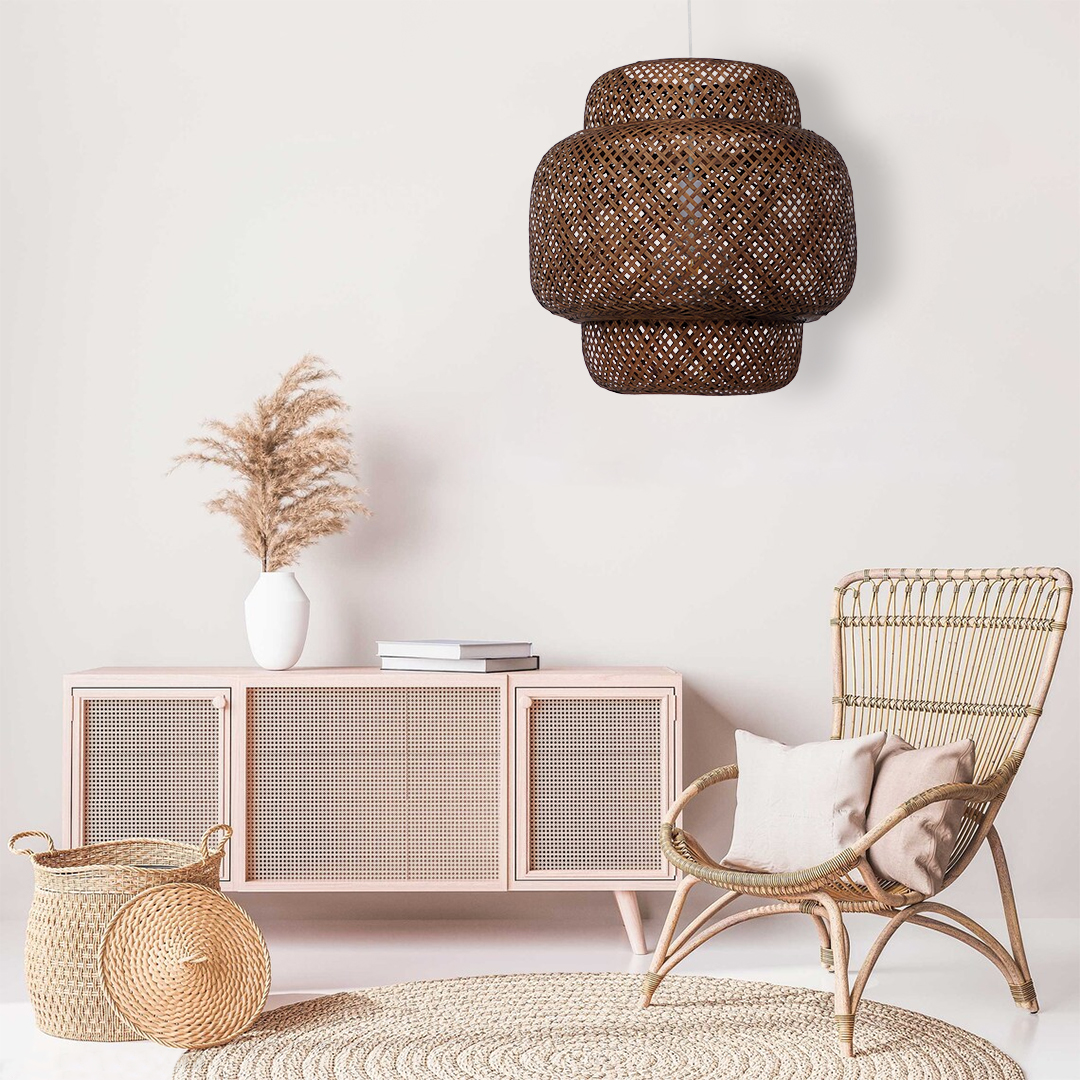 GLOBOSTAR® MALDIVES 01658 Boho Κρεμαστό Φωτιστικό Οροφής με Ντουί 1 x E27 AC 220-240V IP20 - Καφέ - Μ56 x Π56 x Υ54cm 11 GLOBOSTAR® MALDIVES 01658 Boho Κρεμαστό Φωτιστικό Οροφής με Ντουί 1 x E27 AC 220-240V IP20 - Καφέ - Μ56 x Π56 x Υ54cm - Image 9