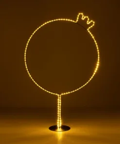 Alternative view of GLOBOSTAR® XMAS-CROWN-BIG Χριστουγεννιάτικο Διακοσμητικό Φωτιστικό LED 27.3W 1092lm 360° AC 220-240V Αδιάβροχο IP65 Θερμό Λευκό 2700K  - Μαύρο & Διάφανο - Μ88 x Π25 x Υ136cm - 2 Χρόνια Εγγύηση