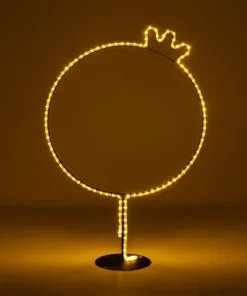 Alternative view of GLOBOSTAR® XMAS-CROWN-SMALL Χριστουγεννιάτικο Διακοσμητικό Φωτιστικό LED 15,6W 624lm 360° AC 220-240V Αδιάβροχο IP65 Θερμό Λευκό 2700K - Μαύρο & Διάφανο - M73 x Π25 x Υ106cm - 2 Χρόνια Εγγύηση