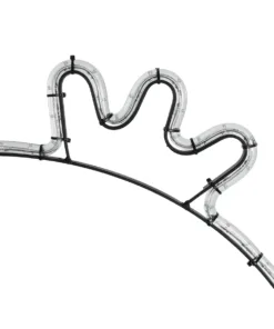 GLOBOSTAR® XMAS-CROWN-SMALL Χριστουγεννιάτικο Διακοσμητικό Φωτιστικό LED 15,6W 624lm 360° AC 220-240V Αδιάβροχο IP65 Θερμό Λευκό 2700K - Μαύρο & Διάφανο - M73 x Π25 x Υ106cm - 2 Χρόνια Εγγύηση 9 xmas crown small 3