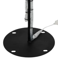 GLOBOSTAR® XMAS-CROWN-SMALL Χριστουγεννιάτικο Διακοσμητικό Φωτιστικό LED 15,6W 624lm 360° AC 220-240V Αδιάβροχο IP65 Θερμό Λευκό 2700K - Μαύρο & Διάφανο - M73 x Π25 x Υ106cm - 2 Χρόνια Εγγύηση 11 xmas crown small 5