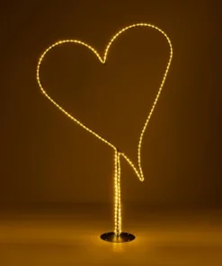 Alternative view of GLOBOSTAR® XMAS-HEART Χριστουγεννιάτικο Διακοσμητικό Φωτιστικό LED 19,5W 780lm 360° AC 220-240V Αδιάβροχο IP65 Θερμό Λευκό 2700K  - Μαύρο & Διάφανο - M100 x Π25 x Υ157cm - 2 Χρόνια Εγγύηση