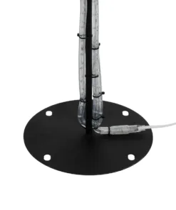 GLOBOSTAR® XMAS-HEART Χριστουγεννιάτικο Διακοσμητικό Φωτιστικό LED 19,5W 780lm 360° AC 220-240V Αδιάβροχο IP65 Θερμό Λευκό 2700K - Μαύρο & Διάφανο - M100 x Π25 x Υ157cm - 2 Χρόνια Εγγύηση 11 xmas heart 5