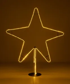 Alternative view of GLOBOSTAR® XMAS-STAR-BIG Χριστουγεννιάτικο Διακοσμητικό Φωτιστικό LED 19,5W 780lm 360° AC 220-240V Αδιάβροχο IP65 Θερμό Λευκό 2700K - Μαύρο & Διάφανο - M114 x Π25 x Υ132cm - 2 Χρόνια Εγγύηση