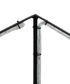 GLOBOSTAR® XMAS-STAR-SMALL Χριστουγεννιάτικο Διακοσμητικό Φωτιστικό LED 15,6W 624lm 360° AC 220-240V Αδιάβροχο IP65 Θερμό Λευκό 2700K - Μαύρο & Διάφανο - M97 x Π25 x Υ107cm - 2 Χρόνια Εγγύηση 10 xmas star small 4