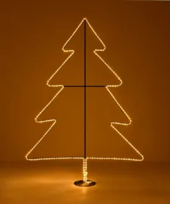 Alternative view of GLOBOSTAR® XMAS-TREE-BIG Χριστουγεννιάτικο Διακοσμητικό Φωτιστικό LED 27.3W 1092lm 360° AC 220-240V Αδιάβροχο IP65 Θερμό Λευκό 2700K  - Μαύρο & Διάφανο - Μ134 x Π25 x Υ188cm - 2 Χρόνια Εγγύηση